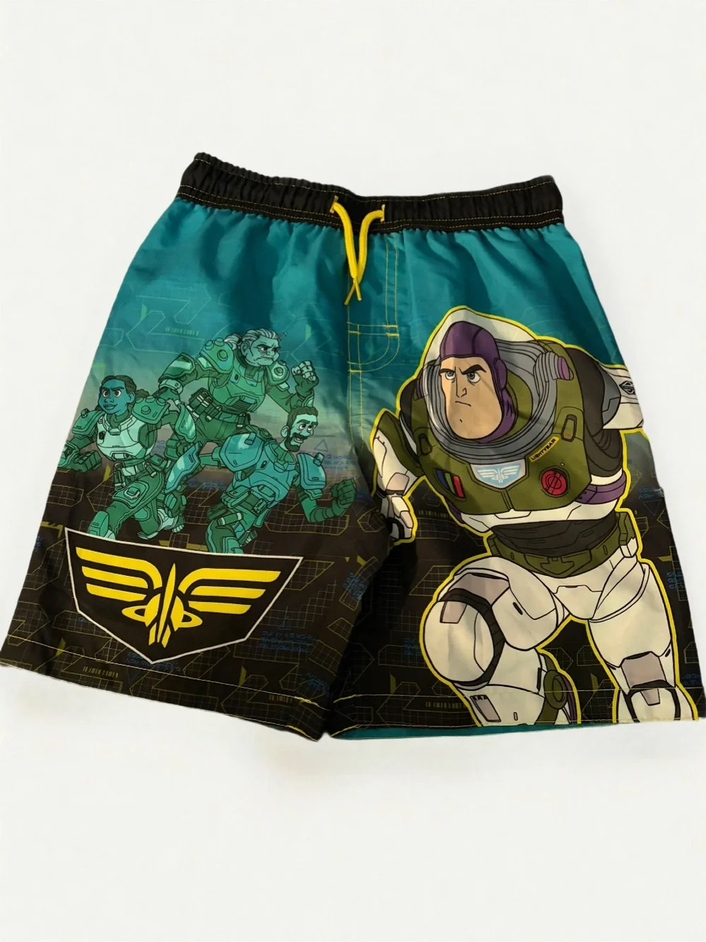 Buzz Lightyear Graphic Swim Shorts in Teal & Black